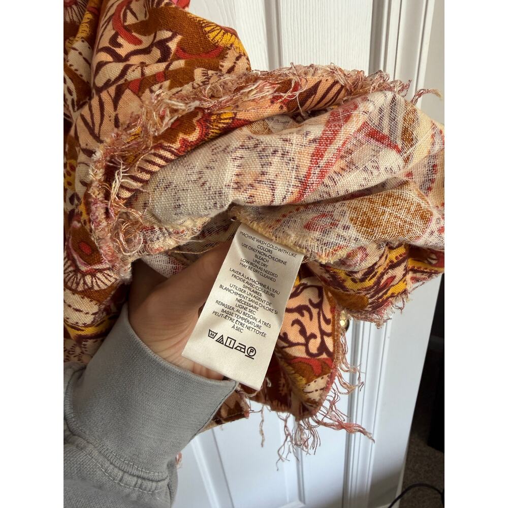 Pilcro Anthropologie Rust Mustard Abstract Boho Dress - Picture 6 of 6